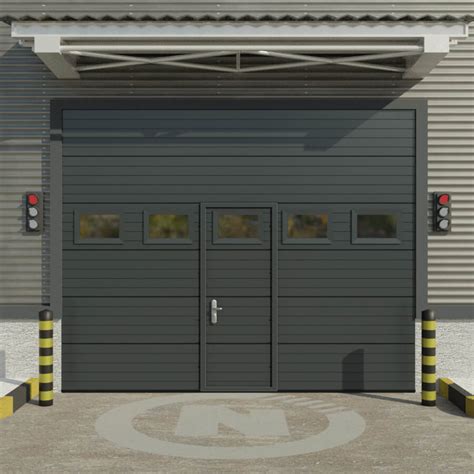 Fabricant porte de garage sectionnelle sur mesure, avec hublot .